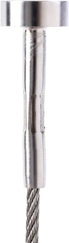 Vista 6 de Kit de barandilla de cable de 1/8 pulgadas, con rosca invisible, terminal receptor de cabeza hexagonal para poste de madera y metal con llave Allen