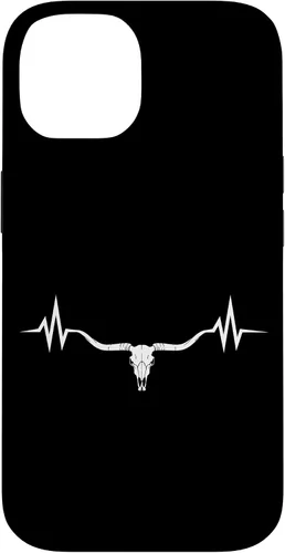 Vista 4 de Vintage Texas Longhorn Rancher Heartbeat Pulse Cattle Farmer Case for iPhone 17