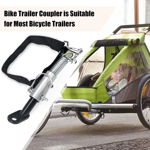 Vista 6 de Acoplador de remolque de bicicleta, conector de enganche de remolque, ajuste universal para remolques de bicicleta de carga para niños, accesorios
