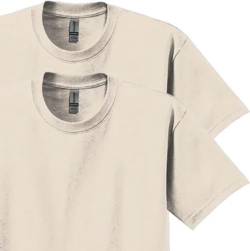 Vista 5 de Gildan Camiseta de ultra algodón, estilo G2000, paquete de 2, natural (paquete de 2), XL, Natural