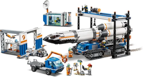 Vista 6 de LEGO City Ensamblaje y transporte del cohete 60229, kit de construcción (1055 piezas)