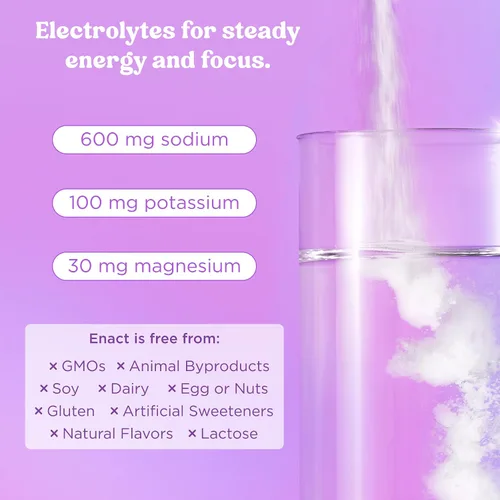 Vista 3 de Mezcla de bebida en polvo de electrolitos, electrolitos formulados por médicos para apoyo POTS, alto contenido en sodio, sin edulcorantes