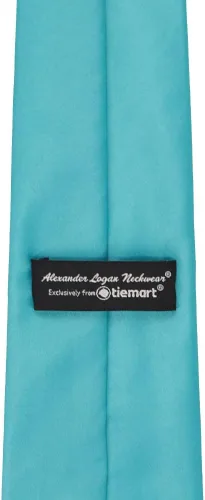 Vista 227 de tiemart Corbata de color sólido para hombre Longitud estándar