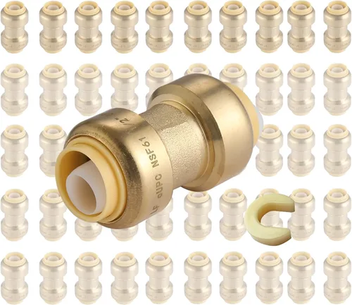 Vista 20 de Paquete de 10 acoplamientos rectos GUOFIS de 1/2" con clip de desconexión