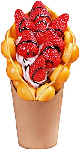 Vista 10 de ALDKitchen Exhibidor de gofres de burbujas Waffle de burbujas artificiales para restaurantes Decoración de alimentos (18)