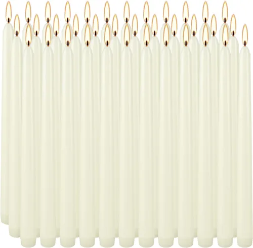 Vista 17 de Juego de 20 velas de pilar negras de 2 pulgadas de ancho x 4 pulgadas de alto, decoración elegante para el hogar, eventos y celebraciones, acabado