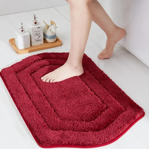 Vista 44 de COSY HOMEER Alfombras de Baño Extra Gruesas para Baño - Juegos de Alfombras Antideslizantes de Lino de Baño Suave Felpa 100% Poliéster Fuerte Sala