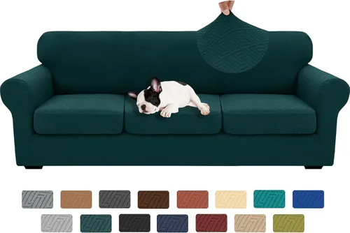 Vista 40 de XINEAGE Funda de diván para sofá en forma de L, fundas de sofá modular para mascotas, funda de asiento de sofá antideslizante lavable, fundas