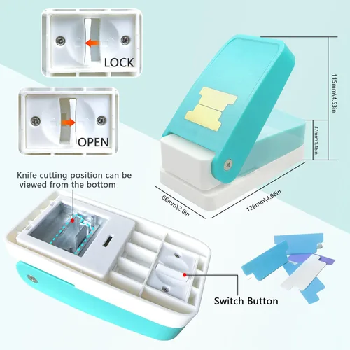 Vista 4 de Sticky Index Labs Maker, operado manualmente rápido y fácil de hacer pestañas, se puede utilizar para el hogar, bricolaje y manualidades, escuela