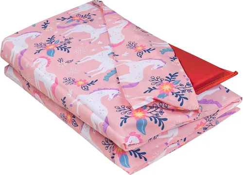 Vista 13 de Wildkin Funda de algodón para siesta para niñas, funda de repuesto suave con solapa cosida, se adapta a alfombrillas de vinilo de 1.5 pulgadas