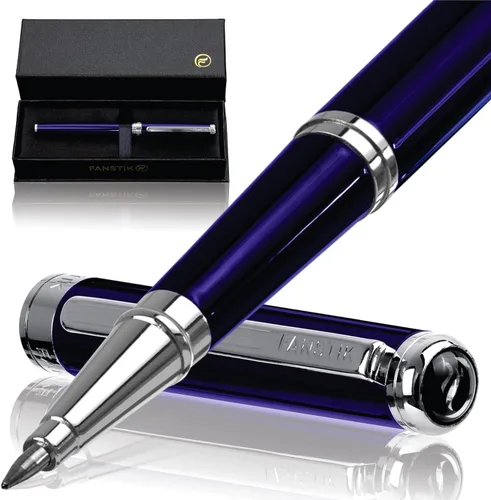 Vista 32 de FANSTIK Bolígrafo de lujo negro y dorado, juego de regalo elegante para mujeres, chapado en oro real de 24 quilates, juego de regalo profesional