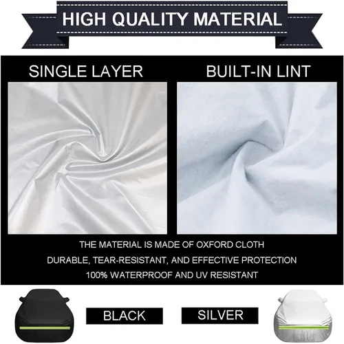 Vista 5 de Funda impermeable de coche compatible con Mazda Mazda2, Mazda3, Mazda5, Mazda6, para todo tipo de clima, cubierta completa para automóvil