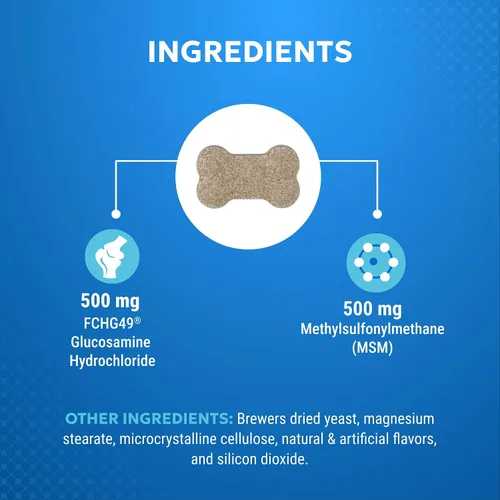 Vista 4 de Nutramax Cosequin Elements - Suplemento de salud articular para perros, contiene glucosamina para perros, MSM, apoya articulaciones saludables