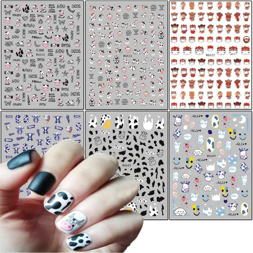 Vista 9 de Grandes calcomanías de mariposas para uñas, calcomanías de mariposas grandes 3D para uñas, calcomanías autoadhesivas de diseños de mariposas