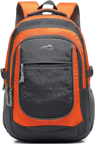 Vista 13 de ProEtrade Mochila para universidad, viajes, negocios, senderismo, apta para laptop de hasta 15.6 pulgadas, Negro, 15,6 pulg., Mochilas Daypack