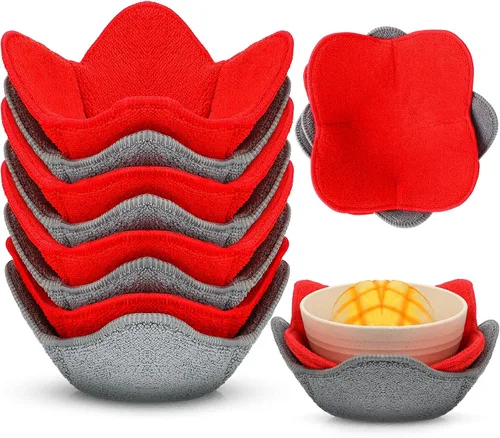 Vista 12 de Patelai Juego de 8 recipientes para microondas acogedores para comida caliente, de 7.5 pulgadas, aptos para microondas, multiusos, a prueba