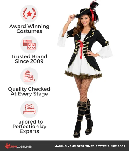 Vista 5 de fun shack Pirate Costume Women, Womens Pirate Costume, Renaissance Dress Outfit, Halloween Costumes for Women Adult