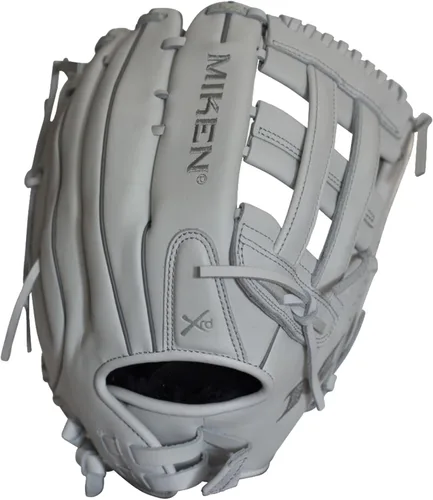Vista 27 de Miken Pro Series - Guantes de sóftbol de lanzamiento lento, 13 pulgadas, blanco/rojo