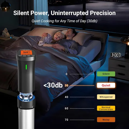 Vista 8 de INKBIRD Wifi Sous Vide Cocina, Máquina Sous Vide de 1000W, Circulador de Inmersión con Control Remoto con Aplicación, Recetas, Temporizador, Alarma