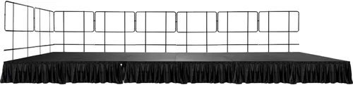 Vista 7 de Plataforma de escenario portátil de 4 x 4 pies con 1 falda de satén
