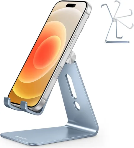 Vista 12 de OMOTON C2 Soporte de aluminio ajustable para teléfono celular con corte de carga, negro