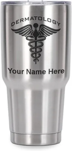 Vista 41 de LaserGram Vaso aislado al vacío de 20 onzas, dermatología, grabado personalizado incluido (negro)