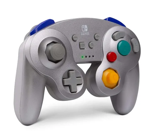 Vista 11 de PowerA Wireless Controller for Nintendo Switch - GameCube Style Silver - Nintendo Switch