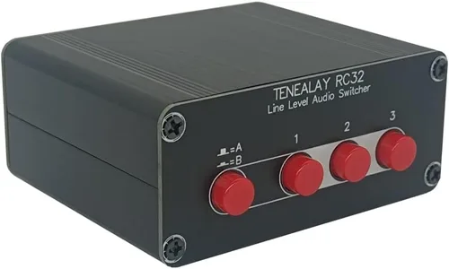 Vista 4 de 3 en 2 de salida RCA interruptor de audio estéreo selector divisor de la fuente de señal de entrada - RC32