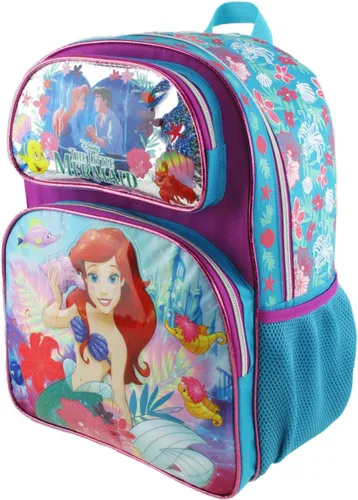 Vista 3 de Disney Ariel Little Mermaid Deluxe - Mochila de 16 pulgadas