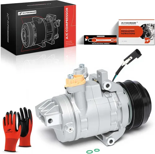 Vista 10 de A-Premium Compresor de A/C con embrague compatible con Ford F-150 2.7L Turboalimentado 2015-2017, estilo DKS20