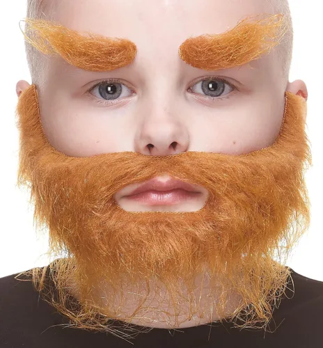 Vista 9 de Mustaches Fake Facial Hair Set, Beard, Eyebrows, Self-Adhesive Negro
