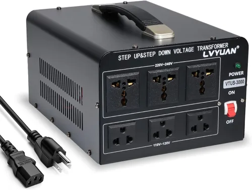 Vista 16 de LVYUAN Convertidor de transformador de voltaje de 500 vatios de aumento y bajada de 110-120 voltios a 220-240 voltios y de 220-240 voltios a 110-120