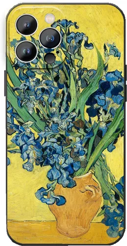 Vista 7 de Van Gogh - Funda para iPhone 12 Pro Max, diseño de ramo de flores en un florero, resistente al agua y a prueba de golpes para iPhone 12 Pro Max