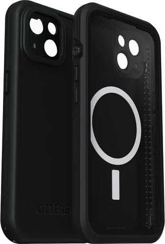 Vista 5 de OtterBox FRē Series - Funda impermeable con MagSafe (diseñada por LifeProof) para iPhone 14, color negro