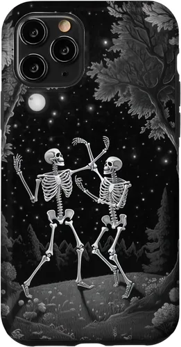 Vista 26 de iPhone 12 mini Estética Ocultista Grunge Gótico Esqueleto Bailando Halloween Case