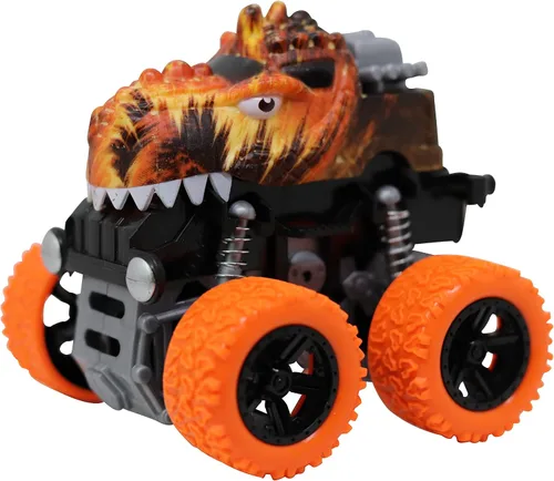 Vista 3 de Aeromax Dino-Faur Mini Camión Push N Go Triceratops TREX y Triceratops (PBDB-C)