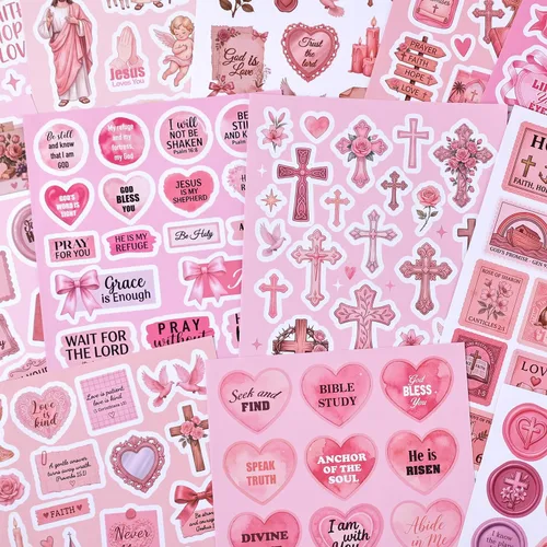 Vista 8 de Más de 500 calcomanías cristianas de Jesús para mujeres, calcomanías