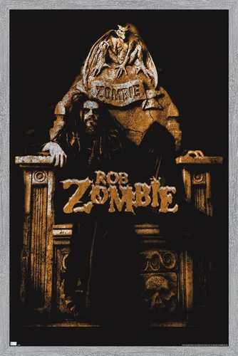 Vista 13 de Trends International Rob Zombie - Póster de pared de trono, 14.72 x 22.37 pulgadas, versión enmarcada de madera de granero Versión enmarcada Barnwood