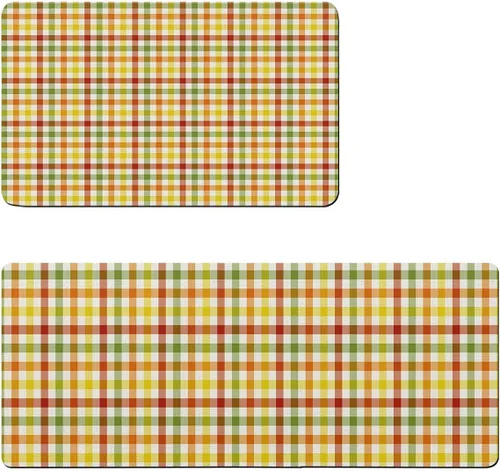 Vista 6 de Tapete de baño con diseño a cuadros para bañera, antideslizante, de secado rápido y absorbente, de tierra de diatomeas, para fregadero de cocina