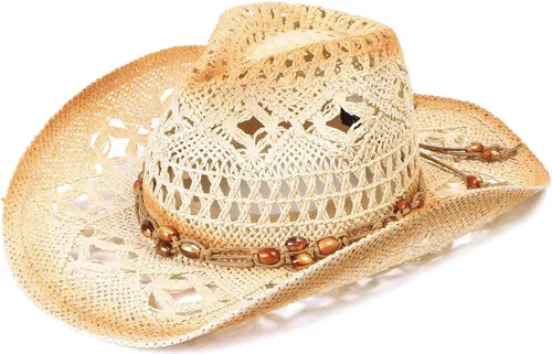 Vista 20 de Sombrero vaquero de paja con banda decorada, para disfraces de niños, de Simplicity