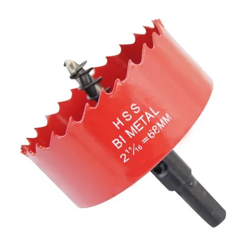 Vista 56 de Broca bimetálica para taladro, cortador de orificios HSS con eje para madera y metal