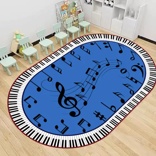 Vista 13 de ABC & 123 - Alfombra de aprendizaje para niños de 5 x 7 pies, alfombra de reconocimiento de color y números, alfombrilla educativa antideslizante