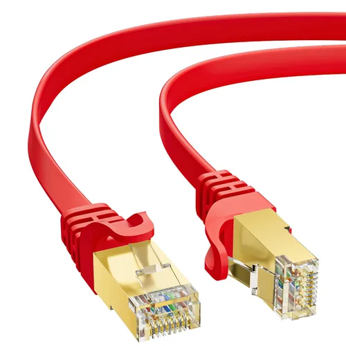 Vista 40 de Cable Ethernet Cat 7 de 0.6 pies, cable de Internet de alta velocidad de 10 Gbps, blindado SFTP, cobre puro OFC, cable de red LAN RJ45 CAT7