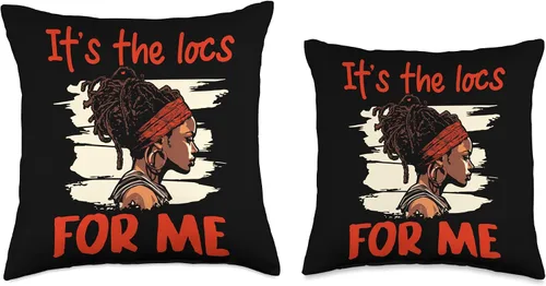 Vista 3 de Locs Afro Dreadlocks Love Natural Beauty Hair It's the Locs for Me Afro Hair - Almohada negra americana africana, 16 x 16 pulgadas, multicolor