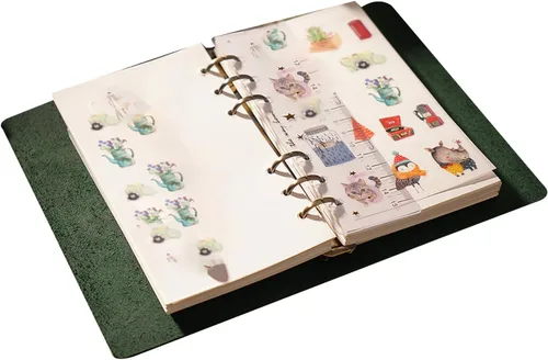 Vista 11 de Cuaderno de carpeta de cuero, 8.5 x 11 pulgadas (negro, A5-no personalizado)