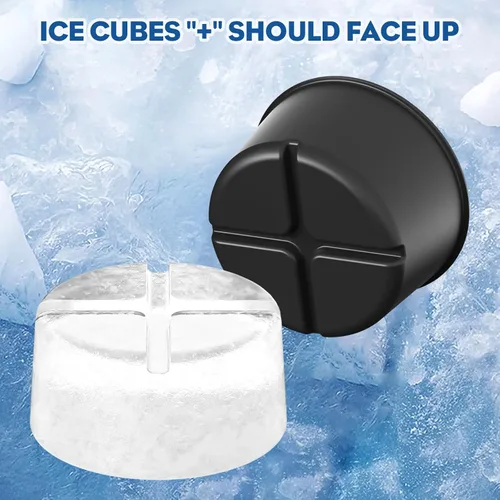 Vista 4 de Accesorio de molde de hielo para afeitado KitchenAid, moldes de hielo de plástico reutilizables con tapas para accesorio de afeitadora de hielo