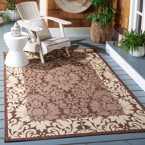 Vista 7 de SAFAVIEH Courtyard Collection - Alfombra de pasillo, 2 pies 3 pulgadas x 6 pies 7 pulgadas, color verde oliva y natural, no desprende pelusa