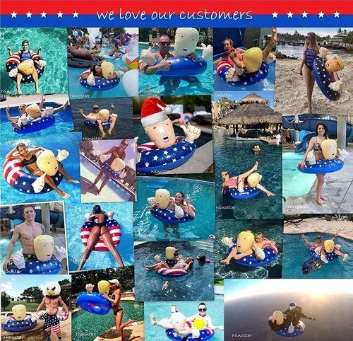 Vista 6 de Flotador de piscina inflable con forma de anillo XL