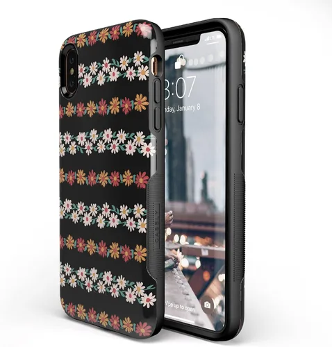 Vista 149 de Casely Funda para iPhone Xs Max Funda con estampado de festival (solo buenas vibraciones)