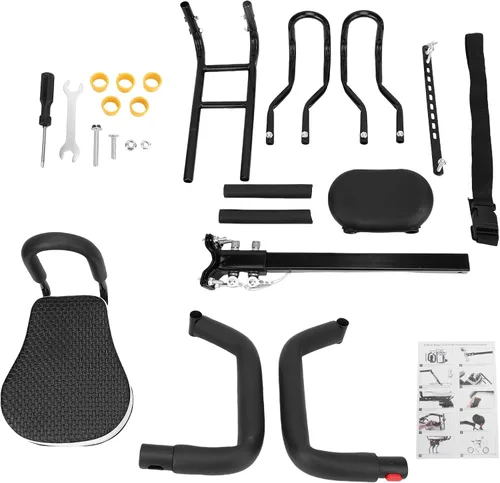 Vista 9 de RiToEasysports Asiento de bicicleta para niños, marco de acero montado en la parte delantera portátil espesado esponja paleta 176.4 lbs capacidad